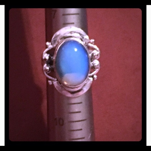 Sterling opalite ring - Picture 2 of 6